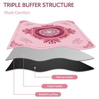 roze Mahjong-mat voor tafel, mooie Mahjong-mat Valentijn Mahjong-mat 31,5 inch grote roze Mahjong-mat tafelkleed voor Mahjong
