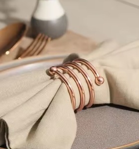 Beautiful Napkin <b>Rings</b> for Weddings Parties and Holiday Dinners Decoration Party And Home Table Napkin <b>Ring</b> - Product Image 5