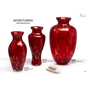 Florero de cristal para decorar cualquier ambiente diseño único producto artesanal italiano de excelente calidad color rojo - Product Image 2