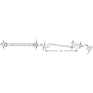 ประแจแหวนสองด้านยี่ห้อ Stahlwille แบบโค้งลึก วัดขนาดเป็นนิ้ว - Product Image 2