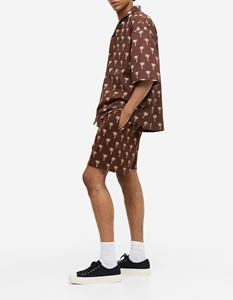 Men's 100% Cotton Breathable Worsted High Waist Drawstring Shorts Casual Lightweight Workout Lounge Beach Jersey Sweat Shorts - Product Image 5