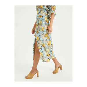 BGN Jupe en viscose à volants imprimée pour femme S23S540 - Product Image 4