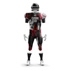 ชุดยูนิฟอร์มฟุตบอลอเมริกันไซส์ใหญ่พิเศษชุดเสื้อแขนสั้นระบายอากาศได้ดีสำหรับทีมและคลับงาน OEM ตามสั่ง - Product Image 2