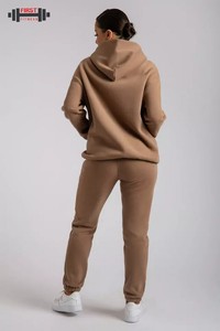 Ensemble de pantalons de survêtement et de survêtement à capuche 2 pièces respirant en molleton de coton pour hommes d'hiver de haute qualité - Product Image 3