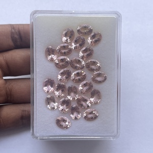 Piedra de morganita de melocotón Rosa Natural de 8mm, 10mm y 12mm, piedras preciosas sueltas de corte ovalado facetado, último diseño para la fabricación de joyas, oferta de tendencia - Product Image 3