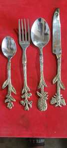 Couverts de luxe en cuivre en acier inoxydable avec miroir polonais lave-vaisselle-comprend couteau fourchette cuillère pour mariages hôtels - Product Image 2