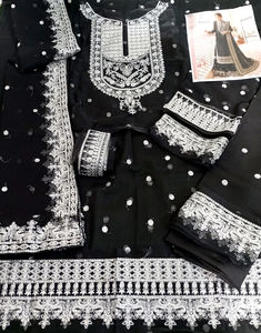 Ventes en gros de costumes et robes de soirée pour femmes en hiver, en mousseline de soie, style ethnique indien et pakistanais, OEM - Product Image 5