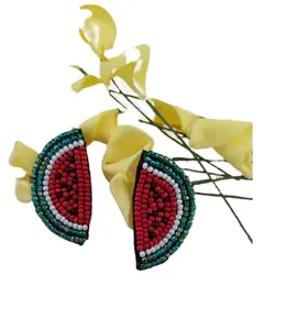 Ashion Wholesale Bead Style Colorful Customized Handmade Seed Beads Dangle Earrings Flower Beaded Statement Earrings For Women's