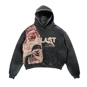 เสื้อกันหนาวมีฮู้ดสำหรับผู้ชายและผู้หญิง, เสื้อมีฮู้ดผ้าฟลีซผสมคอตตอนเสื้อกันน้ำและกันการหดตัววิธีการทอ - Product Image 5