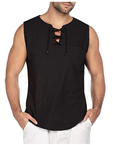 2022 Custom Logo Cotton Running Workout Loose Fit Casual Men's Tank Tops For Fitness <b>Gym</b> - Product Image 6