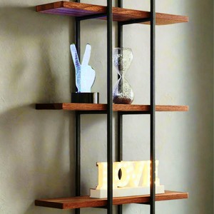 Rustic Metal Floating Shelves <b>Wall</b> <b>Storage</b> Spice Holder Racks Eco-Friendly Durable Four-Tier <b>Wall</b> Mount Shelf Set - Product Image 6