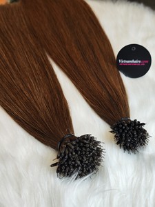 2025 meilleure qualité 100% Nano-link cuticule complète extensions de cheveux humains vierges Double extrémités de cheveux étirées prix de gros - Product Image 2