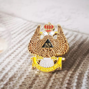 Insignias de Pin masónico personalizadas de fábrica, decoración antigua, logotipo Retro personalizado en 3D, insignias de Metal, Pin de solapa ronpex - Product Image 3