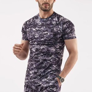 เสื้อยืดลายพรางสไตล์ยุทธวิธีของผู้ชายผ้าคอตตอนเนื้อนุ่มเส้นใยไม้ไผ่ใส่สบาย - Product Image 2