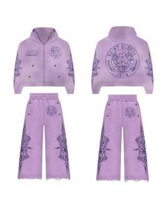 Premium Quality Winter Plus Size Oversized Streetwear Tracksuit Sun Faded Acid Wash Training Wear Custom Brand Logo - Product Image 1