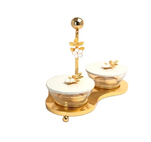 <span class=keywords><strong>Zuccheriera</strong></span> in Metallo Argentato Placcato <span class=keywords><strong>Argento</strong></span> per Matrimoni, Ciotola per Caramelle in Acrilico con Coperchio - Product Image 1