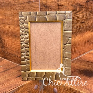 Marco de fotos con diseño de cocodrilo de cuero genuino completo personalizado multifuncional de alta calidad, decoración de pared, marco de fotos de cuero de vaca - Product Image 1