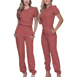 El mejor Material de verano, conjunto de pantalones de secado rápido, uniformes médicos de manga corta en tela tejida para profesionales - Product Image 2