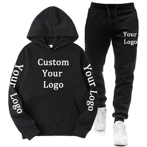 Custom DIY Logo Print Unisex <b>Track</b> Suits <b>Men</b> Women's Zipper Hoodies Loose Casual <b>Jackets</b> Sweatpants Hooded Pullover Fashion - Product Image 4