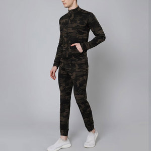 Best Material <b>Zip</b> <b>Hooded</b> Tracksuit for Men Breathable Camouflage Set in Pakistan Style Customizable Solid Pattern for Winter - Product Image 2