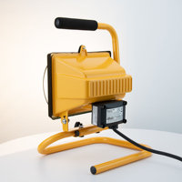 Projecteur de travail halogène portable 500W, lumière blanche froide, cadre métallique réglable, support de lampe, indice de protection IP44, angle de faisceau 120° pour l'éclairage