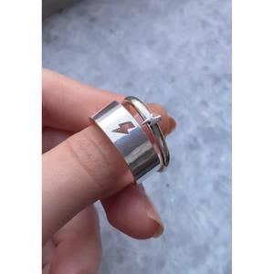 Anello 925 coppia fulmini in argento Sterling