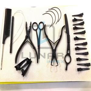 Kit d'outils de salon de coiffure couleur or rose avec plusieurs accessoires d'extension de cheveux et disponibilité d'un étiquetage de logo de marque personnalisé - Product Image 3