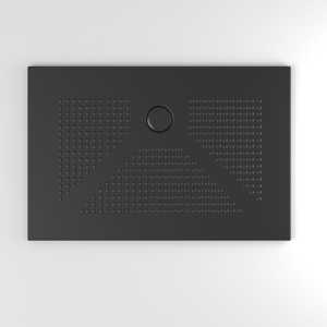 DENVER 3CM Thin Matt Black Ceramic Shower <b>Tray</b> 100X80 <b>Bath</b> & Toilet Supplies - Product Image 1