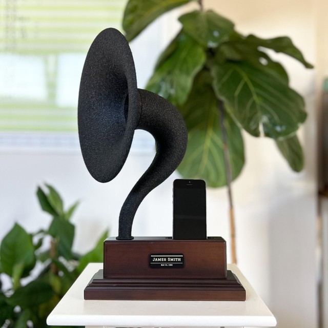 Luxury Multifunctional Gramophone Passive Speaker Acoustic Amplifier Retro Design-Customizable Logo Unique Home Decor Amazing