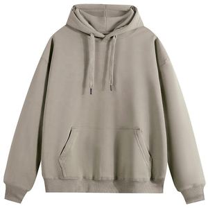 Sweats à capuche à la mode pour hommes en couleur unie coupe surdimensionnée avec style pull et sweat à capuche de Street wear au meilleur prix - Product Image 1