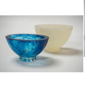 Bol en résine personnalisé fait à la main avec une texture unique, plats de service pour la cuisine et la table, pour salades, fruits et autres cuisines - Product Image 3