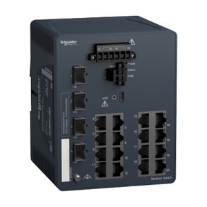 Switch di Rete Gestito SCHNEIDER ELECTRIC MCSESM203F4LG0 Modicon, Switch in Rame a 16 Porte con 4 SFP Gigabit - Product Image 1