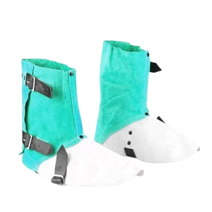 Leather <b>Welding</b> Tools Equipment <b>Welding</b> Foot Cover Cow Split Leather <b>Welding</b> Heat Resistant Leg Guard - Product Image 3