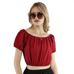 Napat Vêtements Chemisier pour femmes Hauts à manches bouffantes Soie italienne Prêt à expédier SH0194-130 - Product Image 4