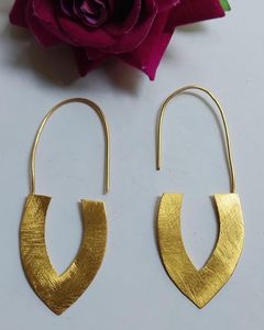 Pendientes llamativos Pendientes hechos a mano chapados en oro para mujeres y niñas Lo mejor para regalo de Navidad a la venta - Product Image 6