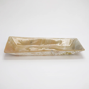 Elegante Bandeja Rectangular Moderna de Cuerno de Búfalo de Primera Calidad, Tamaño Personalizado, Diseño Grabado, Sensor Táctil, Logotipo Personalizado para Decoración de Bodas - Product Image 3