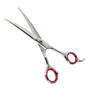 Ciseaux professionnels pour toilettage d'animaux de compagnie, 7,5 pouces, avec repose-doigts à vis fixe et étui en cuir PU, ciseaux en acier inoxydable - Product Image 1