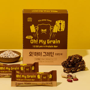 ¡[MOTHERLOVE] Snack de avena horneada baja en grasa y alta en proteínas Oh! My Grain Protein Bar 25g * 12 Caja para Personas Activas - Product Image 4