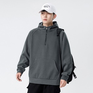 Pull personnalisé délavé au soleil en coton lourd recadrée broderie en détresse lavage à l'acide fabricants sweatshirts à capuche pour hommes - Product Image 4