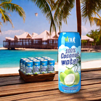 Venta al por mayor de Agua de Coco Pura de Marca, 490ml, Saborizada, Baja en Grasa, Sin Azúcar Añadido, Muestra Gratuita, Etiqueta Privada (OEM/ODM), Lata (Enlatada)