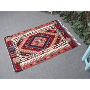 พรมวินเทจขนาด 2.4x3.4 ฟุต, พรมตุรกีขนาดเล็ก, พรมลายพรางสีแดง - Product Image 2