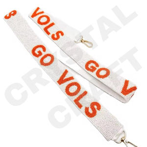 Texas Tech perlé sac à main sangle personnalisé or blanc perle de rocaille sac sangles accessoires sacs spécial sac pièces accessoires - Product Image 3