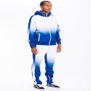 Men Custom Heavyweight Solid Streetwear 2-Piece Hoodie & <b>Sweatpants</b> <b>Set</b> 100% Polyester Sublimation Printed Quick Dry Breathable - Product Image 1
