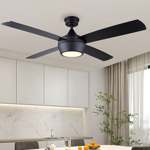 Bán Buôn 52-Inch Hiện Đại Trong Nhà Quạt Trần Với 4 Ván Ép Lưỡi AC DC Đồng Điều Khiển Từ Xa LED Ánh Sáng Và Sắt Cơ Thể - Product Image 2