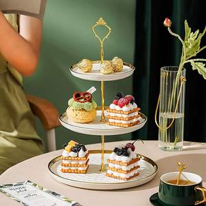 Trendy Topmost Factory Soporte de herramientas de pastel de madera redondo personalizable para pasteles y frutas Soporte de fruta de metal Suministros de decoración de pasteles - Product Image 5