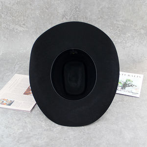 Nuevos Sombreros de Vaquero de Cuero 100% Unisex al por Mayor 2025, Sombrero de Vaquero Occidental de Cuero con Ala Ancha y Estampado Personalizado - Product Image 6