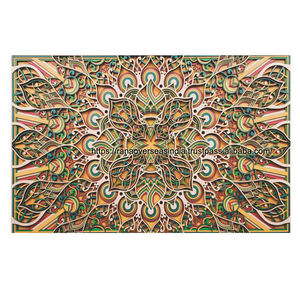 Mandala moderne, décoration murale verticale pour la maison, décoration de mariage, art découpé au laser, panneau en bois multicouche pour une décoration élégante - Product Image 2