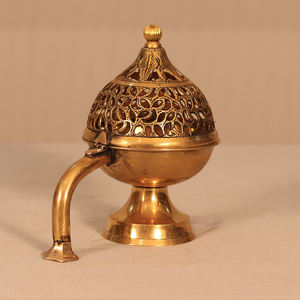 Prix de gros Brûleur d'encens en métal fini laiton antique Design en métal personnalisé Meilleur produit de qualité pour exportation le plus vendu - Product Image 6