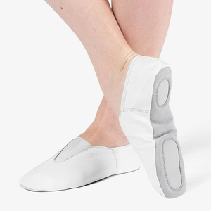 Haute qualité filles gymnastique Tumbling chaussures sans lacet agilité chaussures de gymnastique respirant en cuir de chèvre semelle supérieure en caoutchouc daim - Product Image 3