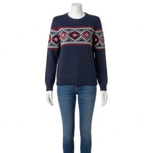 Pull en coton polyester anti-rétrécissement pour femme, tissu doux et confortable, design élégant pour l'hiver et le confort quotidien - Product Image 1